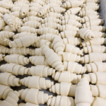 Mini frozen croissant dough with a crisp crust and soft buttery layers